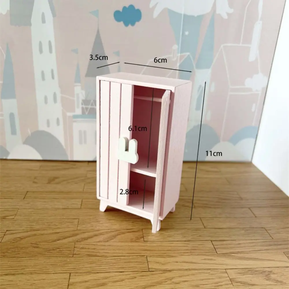 Armoire de rangement à double porte européenne, simulation de maison de courses, meubles de bricolage en bois, présentoir de maison de courses, modèle de proximité des égouts, 1:12