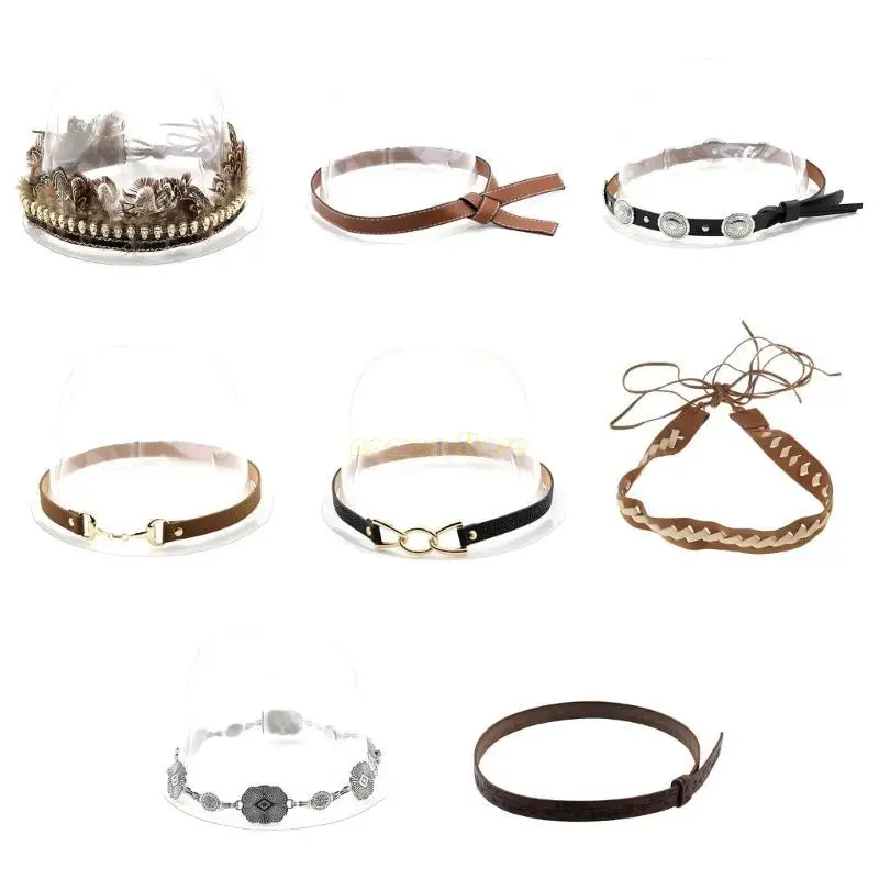 

31bf Western Hat Belt Fedora Hat Кожаная шляпа Bands Western Hat Band Cowboy Hat Bands