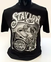 Stay Low T-Shirt Mens S-2Xl Graffiti Biker Rider Lowrider Skeleton Skater