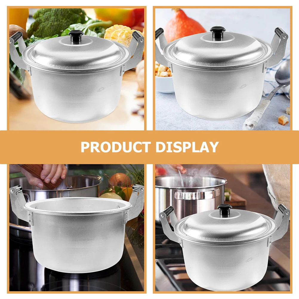 

Large Capacity Soup Pot 24cm Thickened Aluminum Double Ear Casserole for Stew Boiling Water Rice Noodle Saucepan