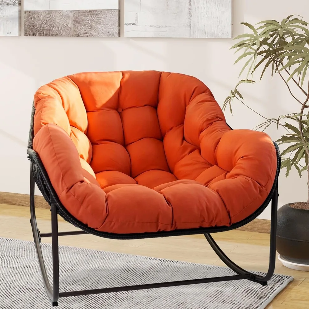 كرسي باباسان هزاز، كرسي باباسان كبير الحجم مع وسادة وإطار للداخلية والخارجية، كرسي هزاز على شكل بيضة للمقعد العميق #1