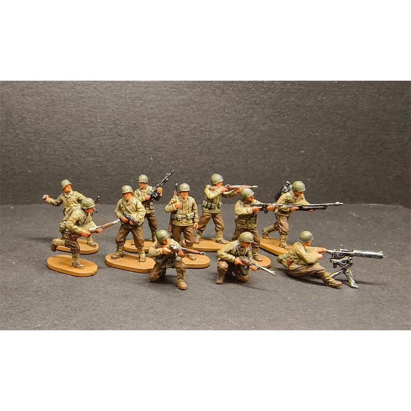 New 1:72 Scale Model 5pcs/11pcs Modern US Infantry Soldiers Mobile Force Action Figure Accessory DIY Collection Display Toy