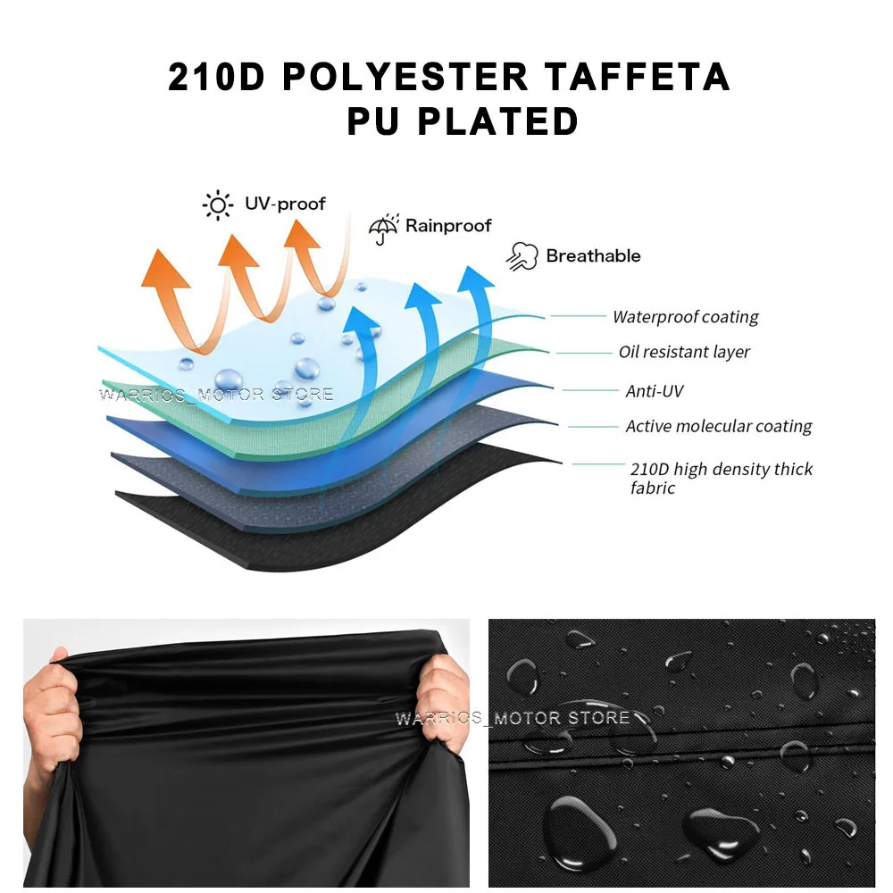 Motorcycle Cover Waterproof Outdoor Scooter UV Protector Dust Rain Cover For MT-07 MT07 MT 07 2014-2025 2023 2022 2024 view 5