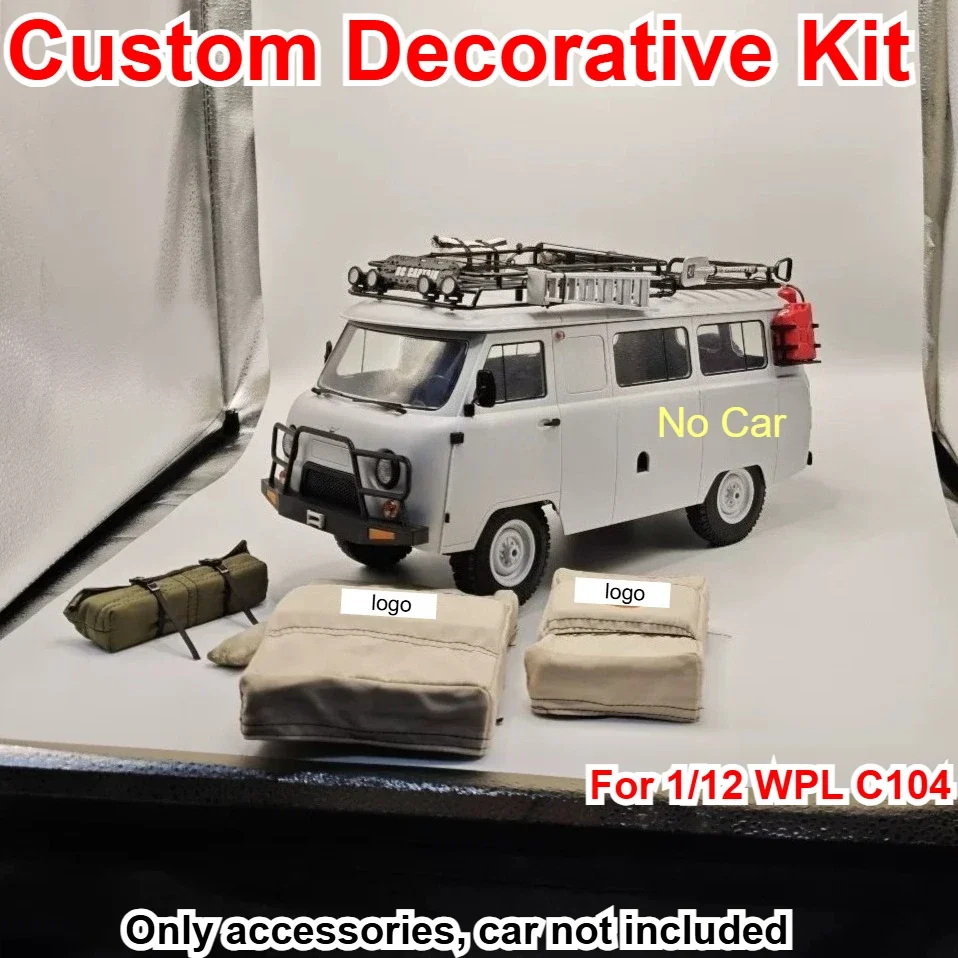 RC Van Full Decorative Modification Kit For 1/12 WPL C104 Custom Model Number Decor Styling Hobby Modified Accessories