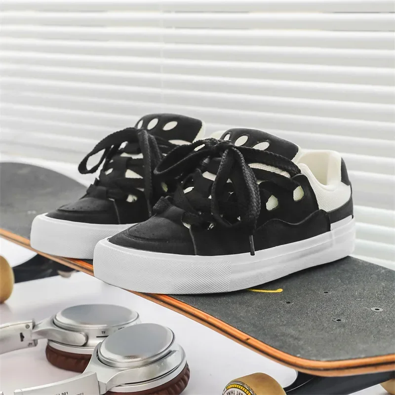 Sneakers Platform Tennis Sports Walking Fashion Flats Shoes Cute Skateboard Casual Shoes Pink Chunky Footwear