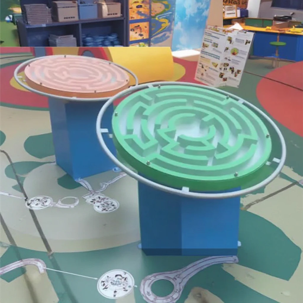 Rotating Maze Ball Children's Toy Science Popularization Game Prop Science Exhibit Science Games Interactive Games Scientific