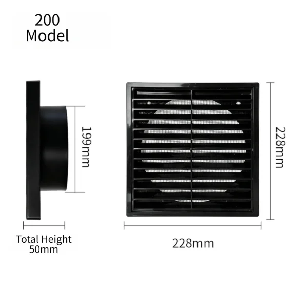 Rainproof Louvers For 8 Inch Dryer Ducts With Mesh Screen Weatherproof Exterior Vent Cap For Home Laundry Room Exhaust= Systems