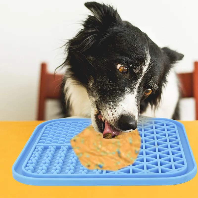 

Silicone Slow Feeder Mat Pets Lick Pet Slowly Foods Plate Bathing Distraction Dog Sucker Food Training Dogs Feeder Supplies