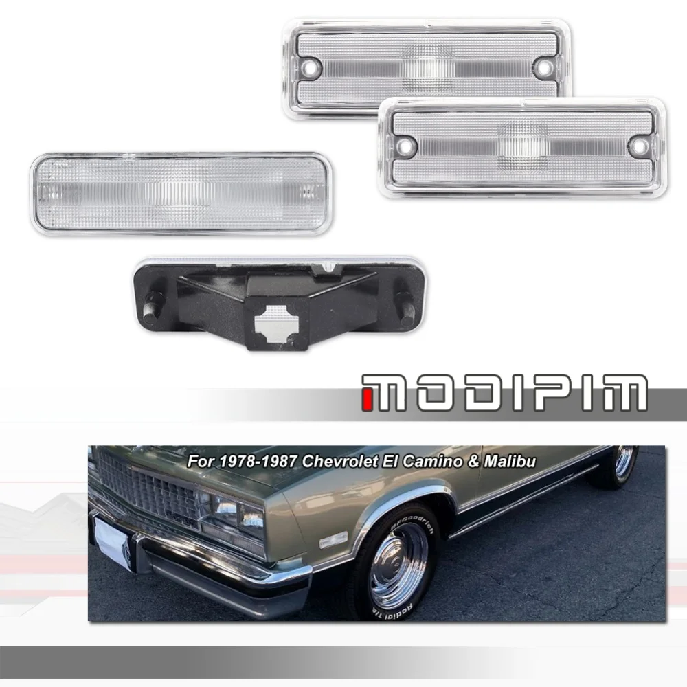 Front Rear Side Marker Parking Light Housings For GMC Caballero For Chevrolet El Camino & Malibu 1978-1987 Car Accessories