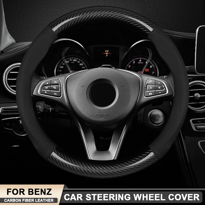Для Mercedes Benz A C E S G Class C43 GLC CLE GLB GLS SLK SL W205 W213 X167 W177 W166 W204 Автомобильный чехол на руль из углеродного волокна Для Mercedes Benz A C E S G Class C43 GLC CLE GLB GLS SLK SL W205 W213 X167 W177 W166 W204 Автомобильный чехол на руль из углеродного волокна