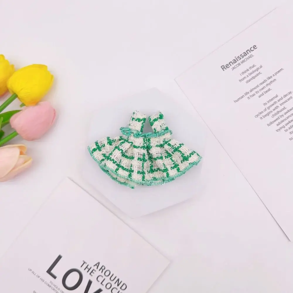 

2024 Одежда «сделай сам», красивые красочные аксессуары, клетчатая юбка для собаки Wallace Gromit 13 см, хлопок 10-15 см