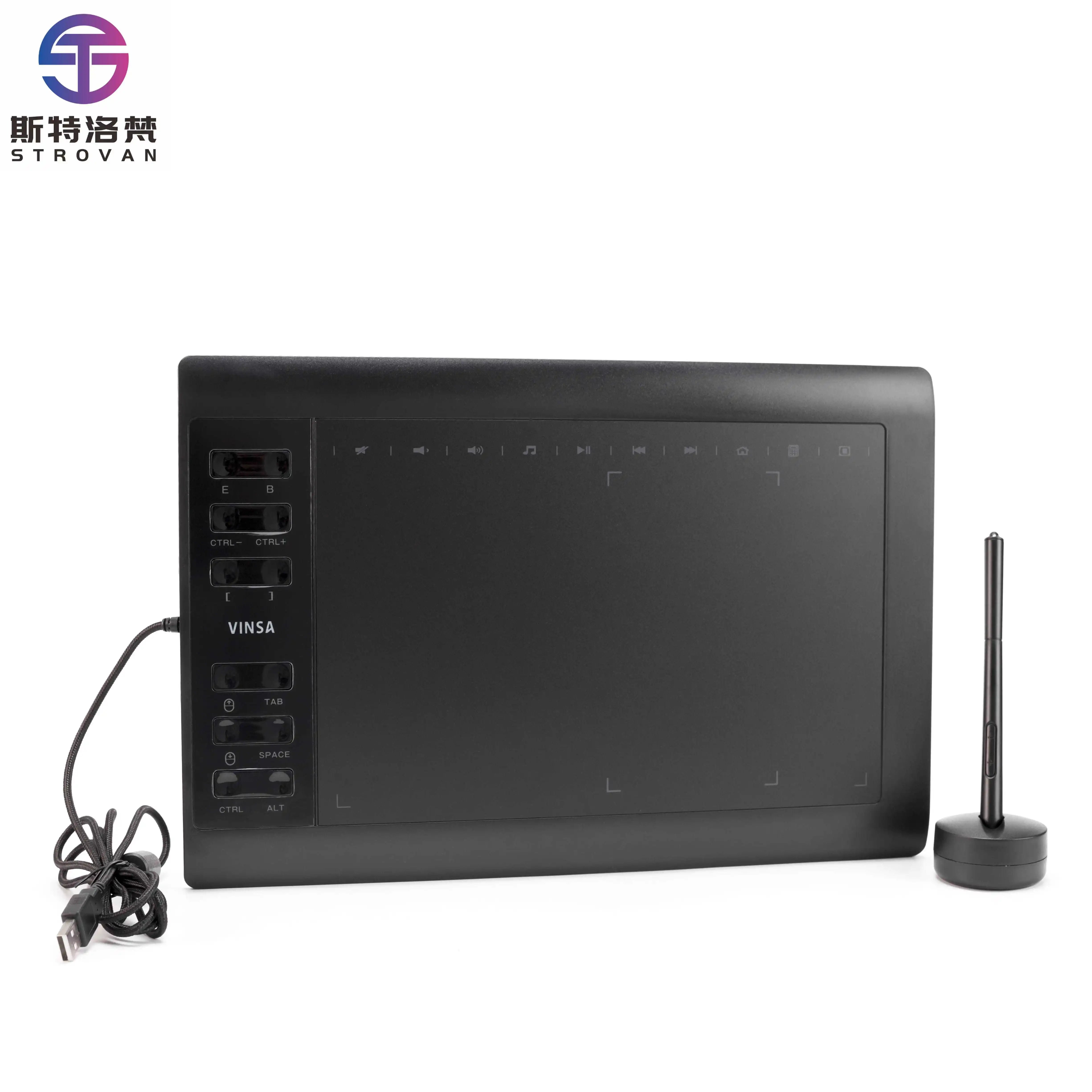 Vin1060Plus Large Drawing Area Emr Pen 5080LPI Resolution 12+10 Express Keys Tableta Grafica