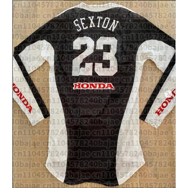 

Honda 2025 Summer Motorcycle Jersey #23 SEXTON Long Sleeve Riding Shirt Breathable Racing Gear Comfortable Off-Road Moto Top