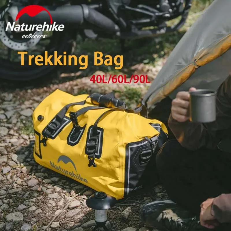 Naturehike 40L/60L/90L River Trekking Bag Outdoor 500D PVC Net Clamping Cloth Waterproof Sport Storage Bag Beach Bag Travel Bag