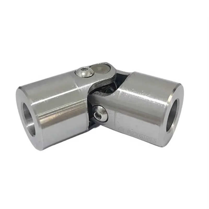 Precision CNC Machined Alloy Steel Single U Joint Roller Cross Bearing 35-Degree Operating-Angle 16mm Bore 80mm Length
