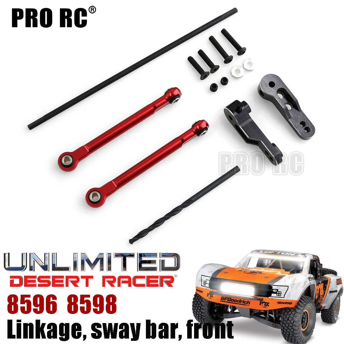 Alu Legering 8596 8598 Front Linkage Sway Bar Set Voor Traxxas 1/7 UDR Onbeperkt Desert Racer Rc Upgrade Onderdelen