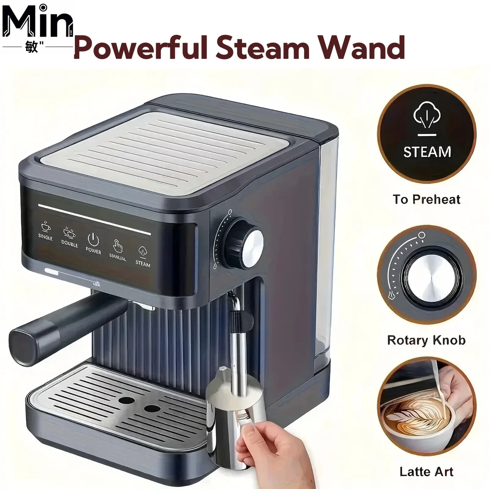 Commercial Automatic Integrated Coffee Machine Large LCD Screen Intelligent Beverage Vending Machine for Shop
