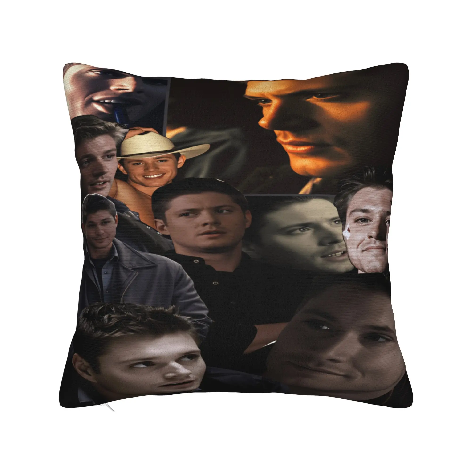 Sam Winchester Supernatural Collage Printed Pillow Cover  Graphic Cushion Cover Funny Pillow Case For Couch Sofa Bedroom
