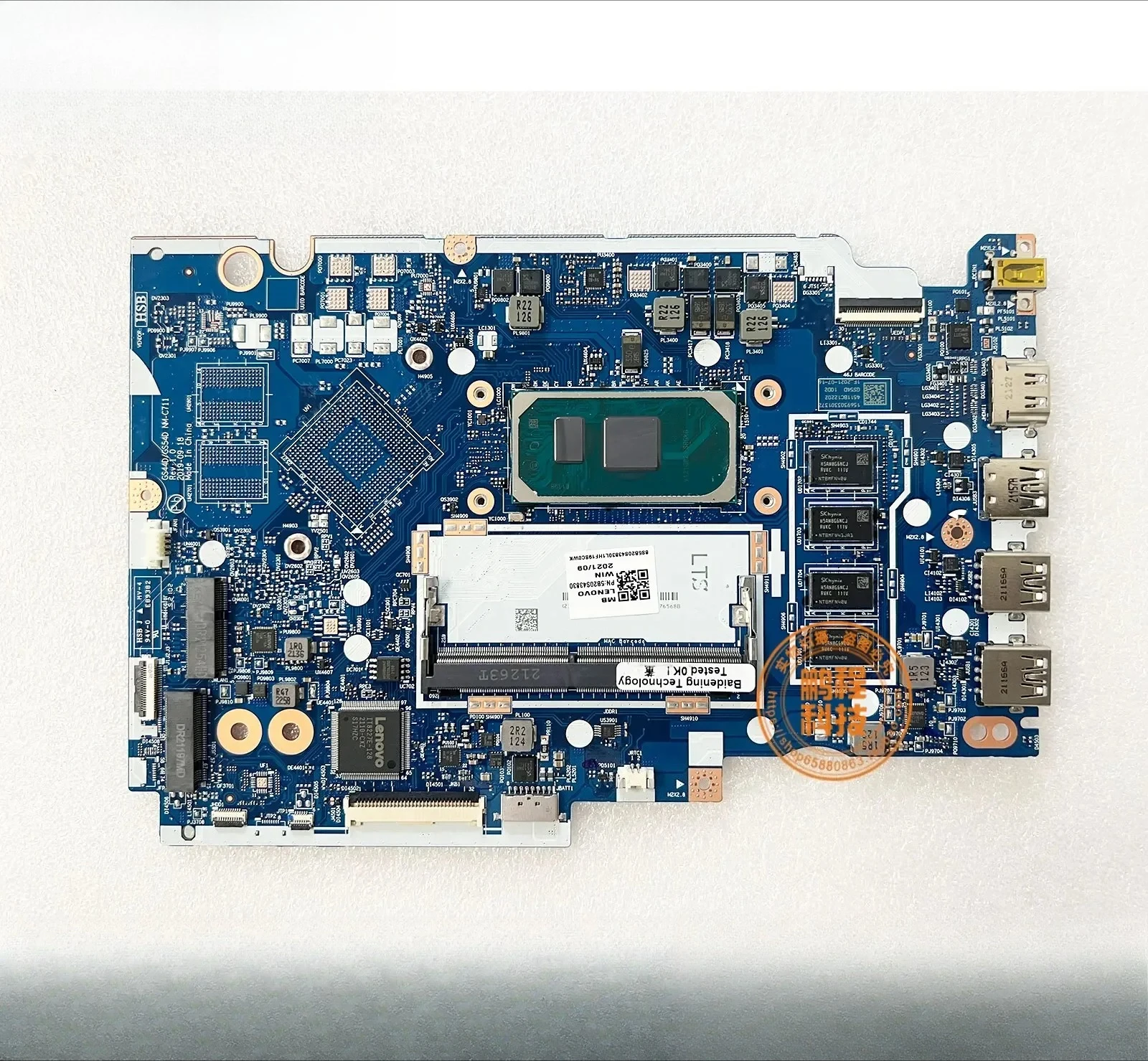 For Lenovo Ideapad S145-15IIL V15-IIL Laptop Motherboard GS44D/GS54D NM-C711 UMA With I3-1005G1 I5-1035G1 I7-1065G7 CPU 4GB RAM