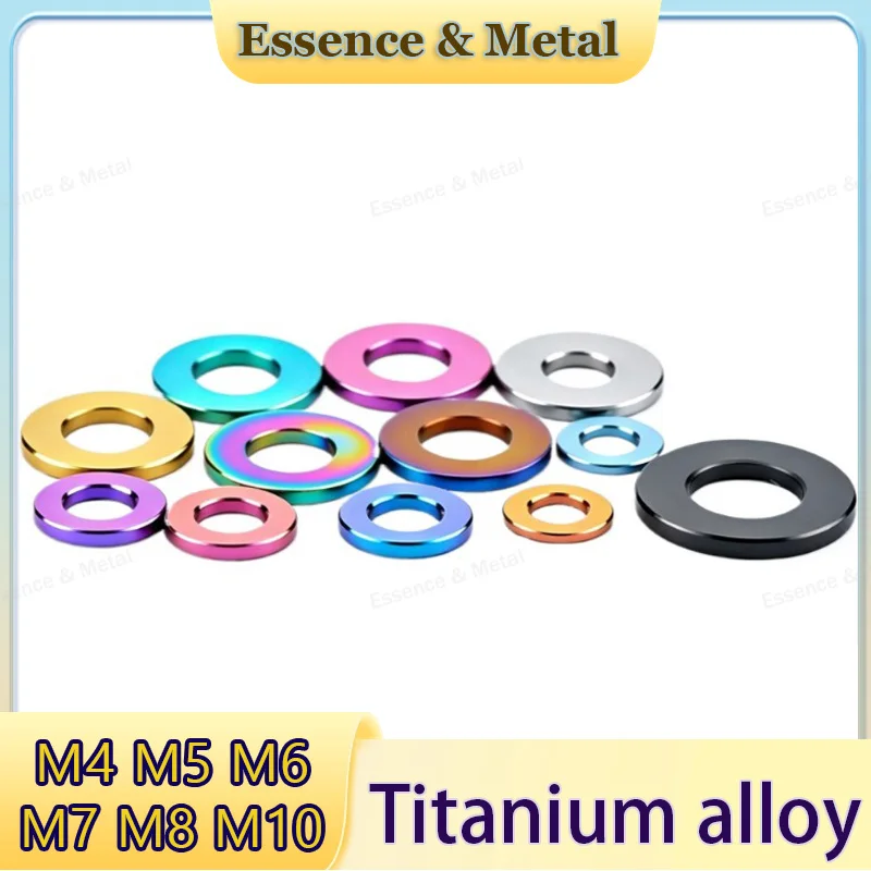 5PCS Colored Titanium Alloy Flat Washer M4M5M6M7M8M10 Spacer Ring Sealing Ring Suitable for Remote Control Car Motor Accessories