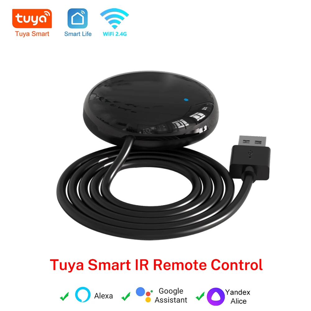 Tuya Smart WiFi IR Controle Universal Infravermelho– Remote for TV/AC, Works with Alexa, Google & Yandex