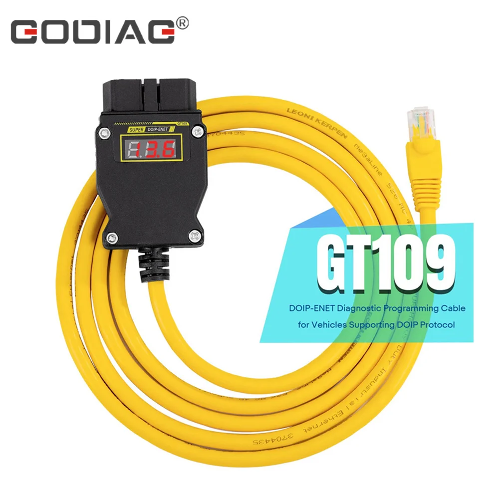 GODIAG GT109 DOIP-ENET with Voltage Display DOIP Diagnostic Programming Coding Adapter