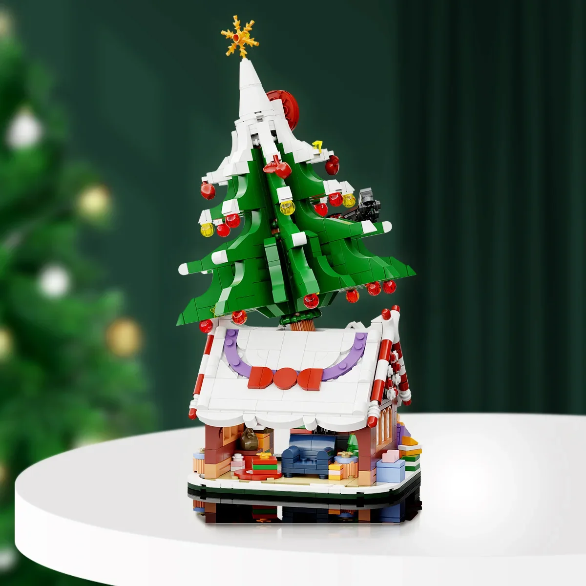 Weihnachten Baum Haus Bausteine Montage Spielzeug Santa Claus Block Kinder DIY Bildung Spielzeug Hause Dekorative Ornamente Weihnachten Geschenke