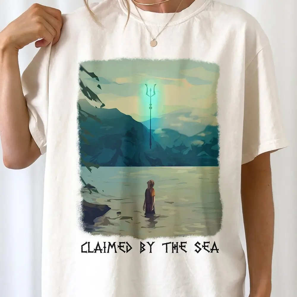 Claimed By The Sea Percy Jackson T Shirt Camp Half Bood Greek Mythology Tv Series