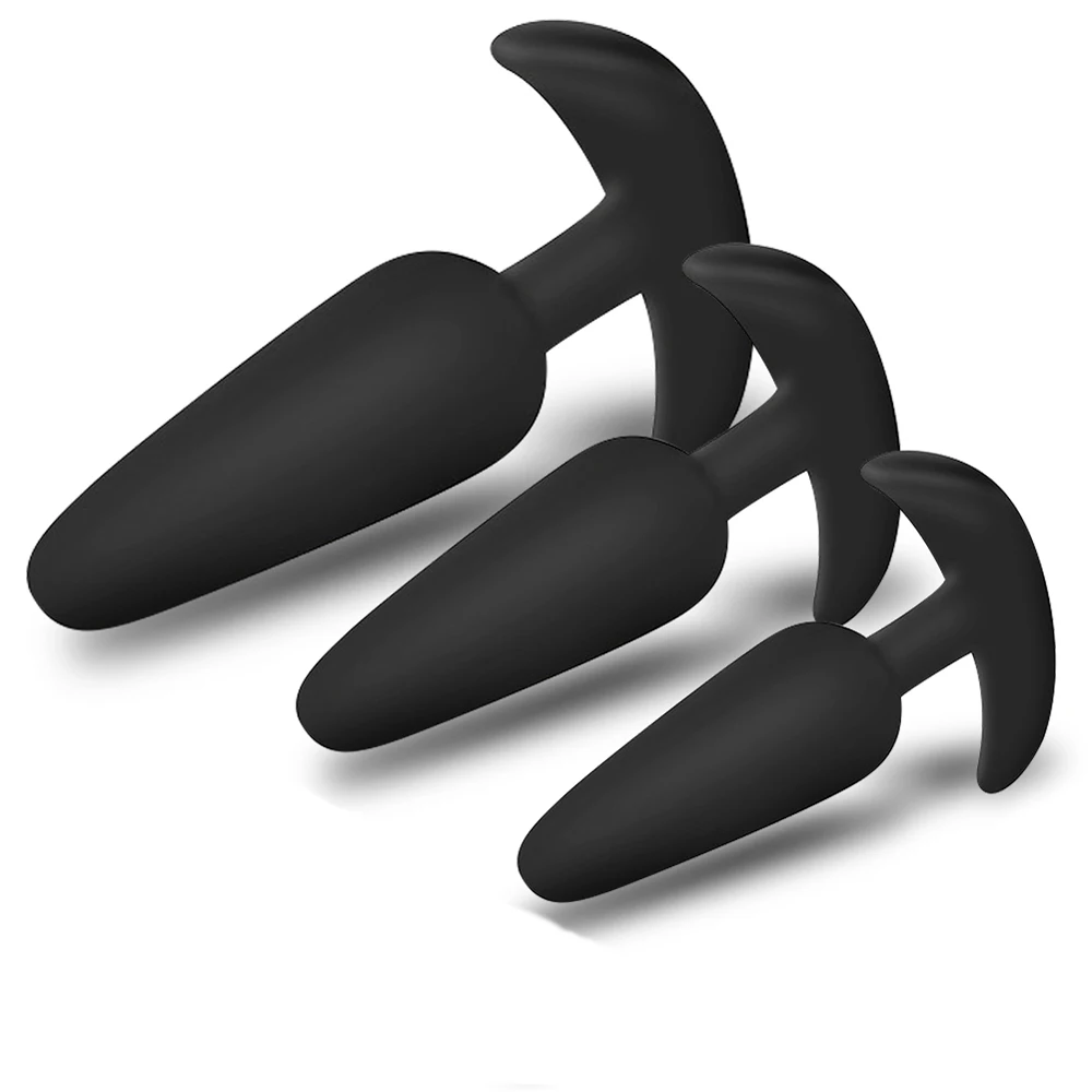 S/M/L 3 Sizes Anal Plug Soft Silicone T-Shaped Anal Plug Butt Plug Adult Sex Toys for Men Women Gay Prostate Massager Dildo