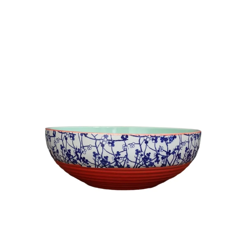 

Blue and white porcelain table basin ceramic face wash Chinese small size art wash basin indoor and outdoor