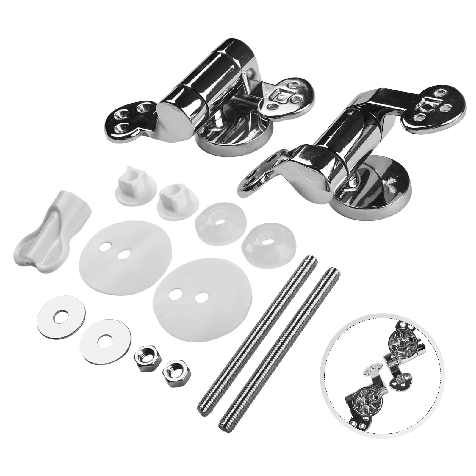 

Сиденья для унитазов Медленные петли Цинковый сплав Устойчивость к коррозии Легко устанавливается для деревянных петлей для унитаза Pew и высокого качества