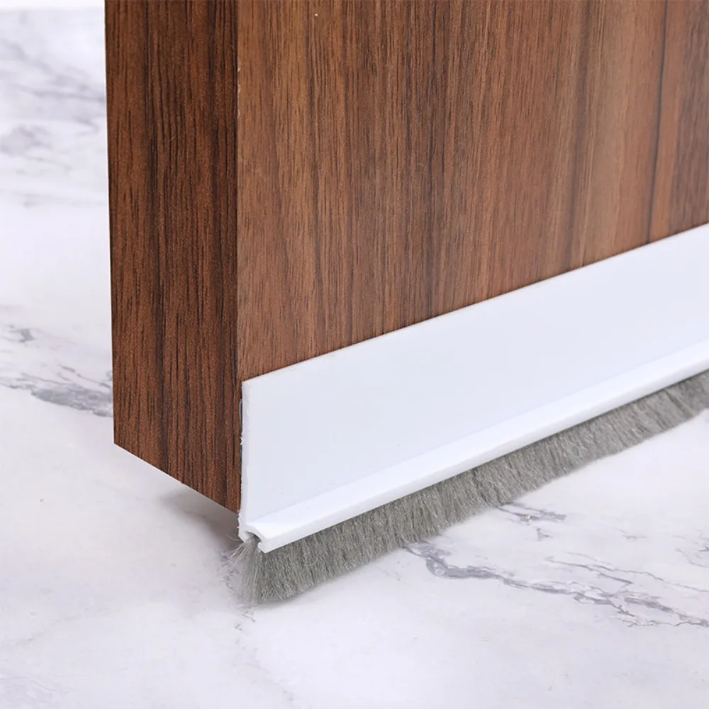 سدادة مسودة ذاتية اللصق تحت الباب عازلة للهواء الساخن أو البارد عازلة للضوضاء نافذة الختم مع فرشاة 39 "L/2" W #1