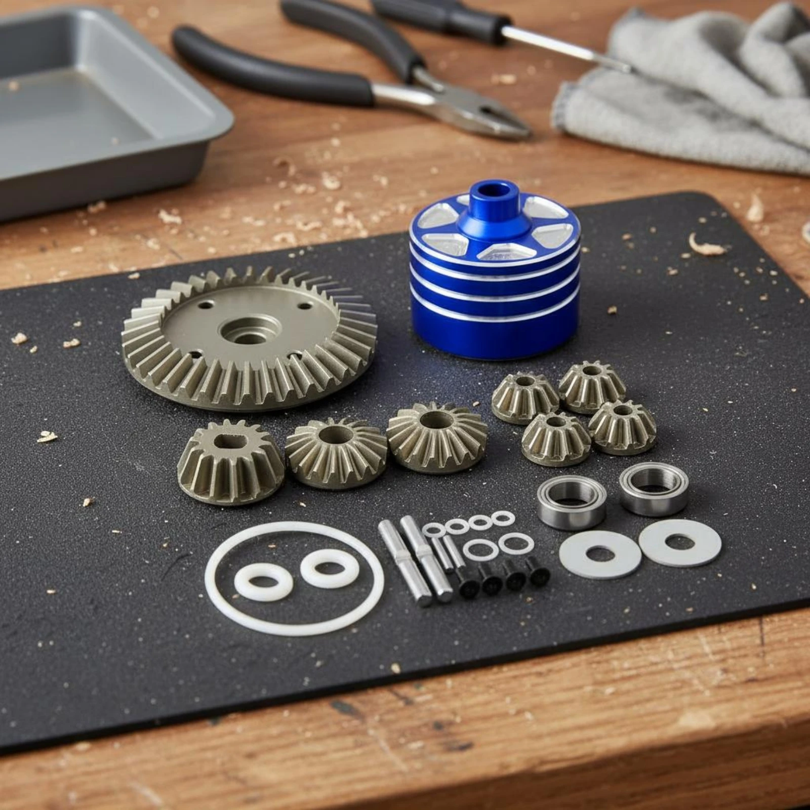 39-Tooth Differential Gear Assembly Compact Bevel Gear Set RC Car Part Long-Lasting Hobby Component Even Power Transfer view 4