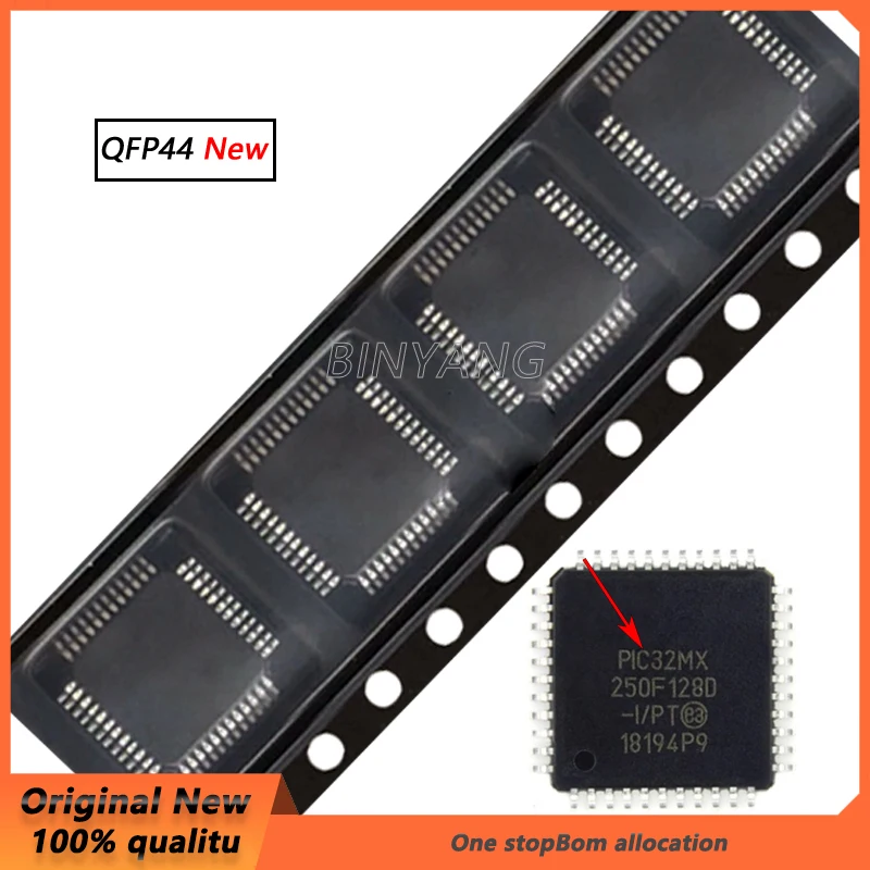 (1piece)100% New PIC32MX250F128D-I/PT PIC32MX250F128D QFP-64 Chipset