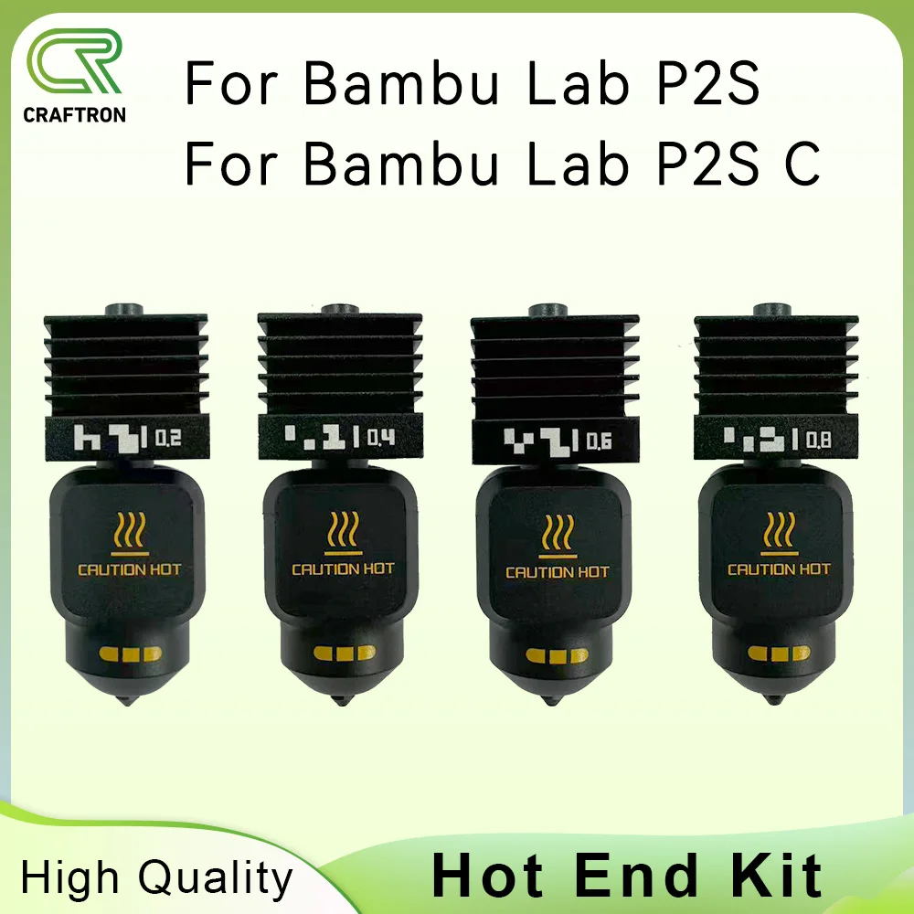 

For Bambu Lab P2S Hotend High Flow For Bambulab P2S Nozzle 0.2 0.4 0.6 0.8 Hot End Kit Quality Assurance P2S Accessories
