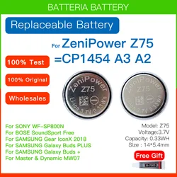 Batería Original CP1454 ZeniPower Z75 de 0,33 Wh para Bose Soundsport Free SAMSUNG Gear lconX 2018 SAMSUNG Galaxy Buds + auriculares TWS