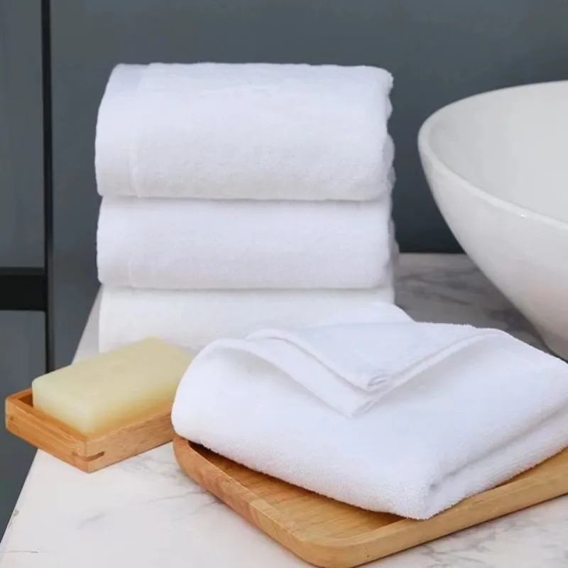 Pure Cotton White Towels for Hotel Bathing Kitchen Dining All Cotton Household Use Non Shedding Soft Cleaning Towels