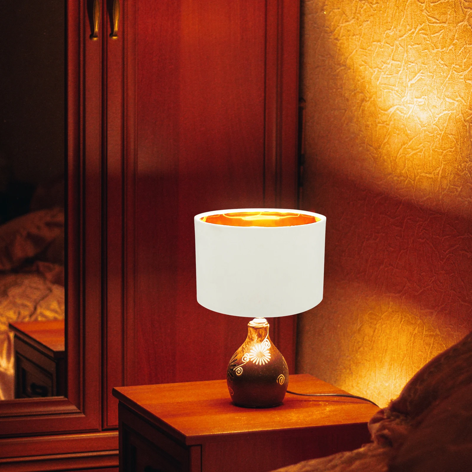 Lampshade Cover Cloth Craft For Bedroom Table Light Dust Protection Simple Decorative Light Shell Home Decor Accessory