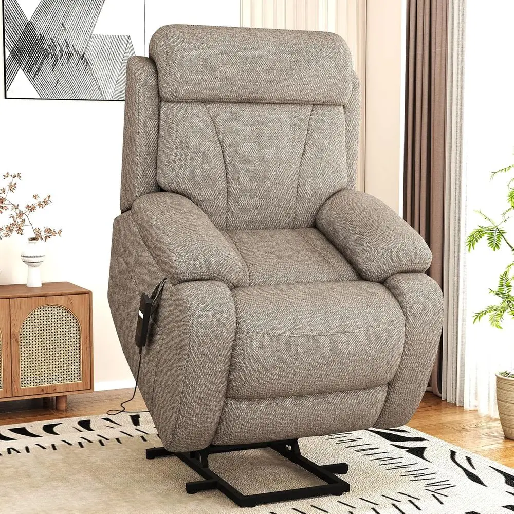 

Heavy-Duty 330 lbs Electric Recliner with Remote for Seniors, Compact & Velvet Fabric Ideal for Small Spaces