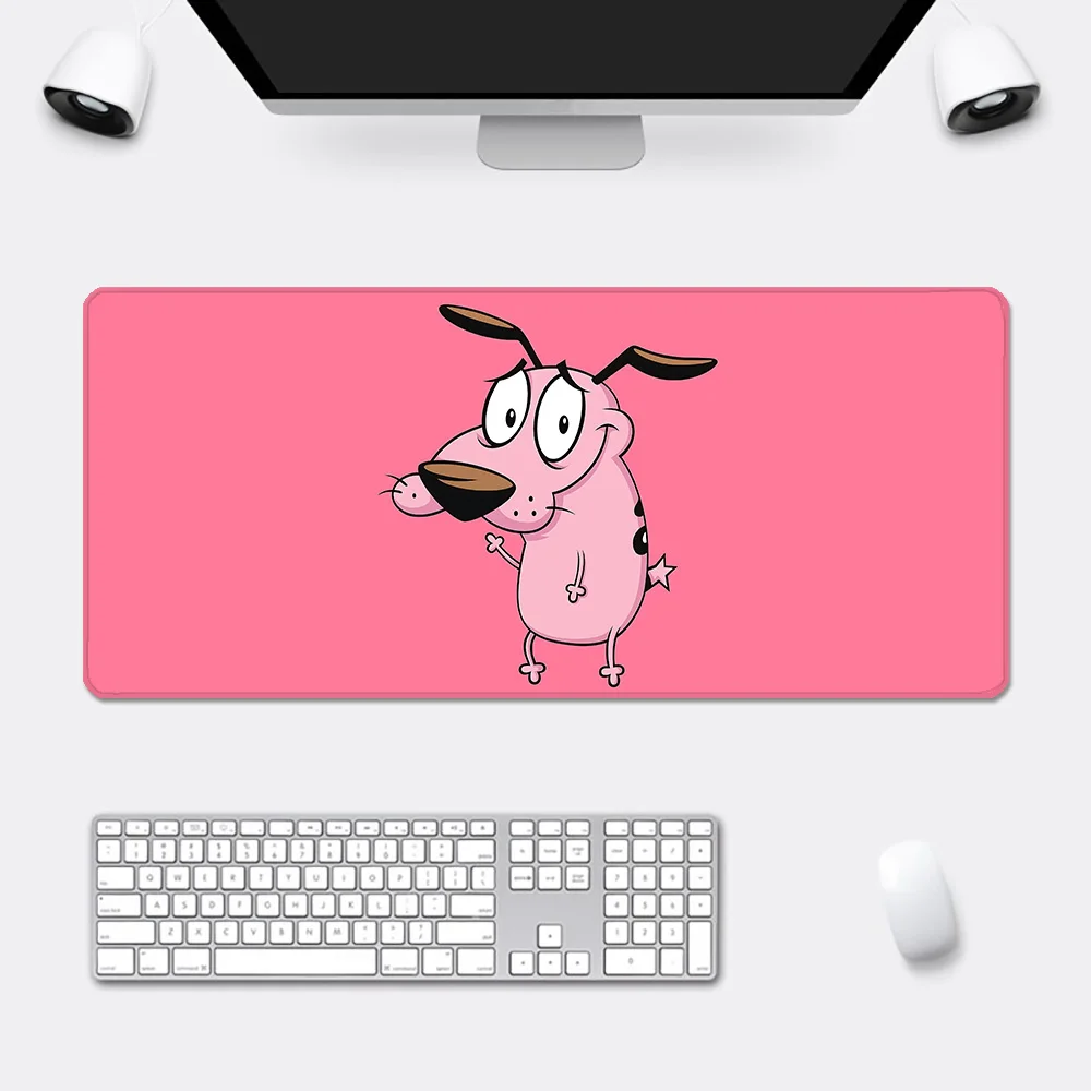 D-Dog C-Courage the C-Cowardly Mousepad HD Printing Computer Gamers Locking Edge Non-slip Mouse Pad XXL90x40cm Keyboard PC