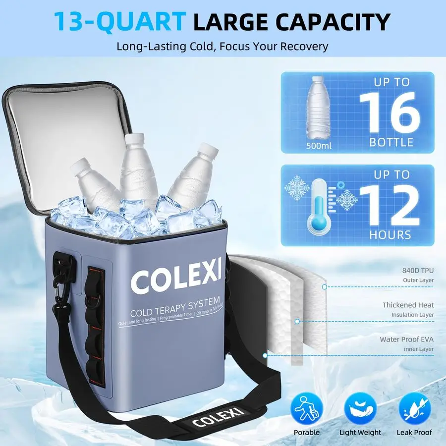 治療機器 プログラム可能なタイマー付き ポータブル製氷機 膝手術後用 膝関節置換術回復システム、クライオセラピー ペイ