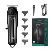 VGR Hair Trimmer Professional Hair Clipper Electric T-Blade Hair Cutting Machine 0mm LED Display Barber Trimmer for Men V-982