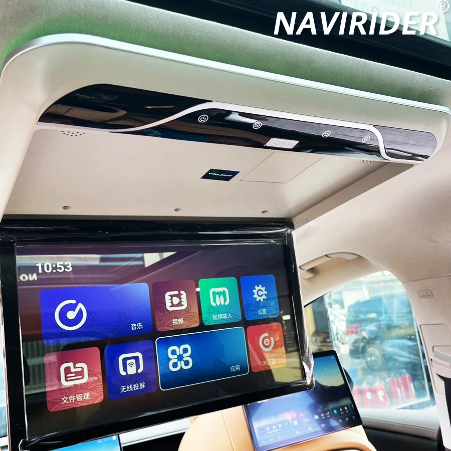 17inch Android 13 Monitor For Dodge Journey CUV Universal Car Roof Ceiling Monitor Screen WIFI USB HDMI Multimedia Video Player