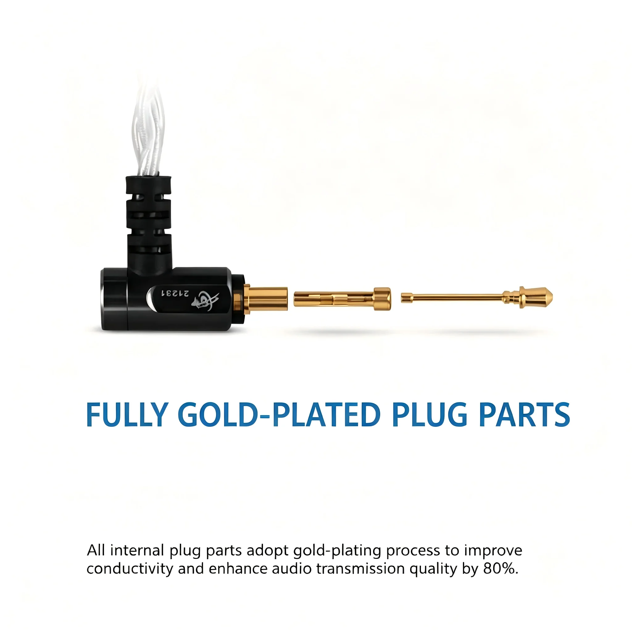 Zephone Dark Horse Upgrade Cable (0.78mm/MMCX/QDC) – Compatible with Oriolus Black/Yellow Oriole and Beyerdynamic Xelento