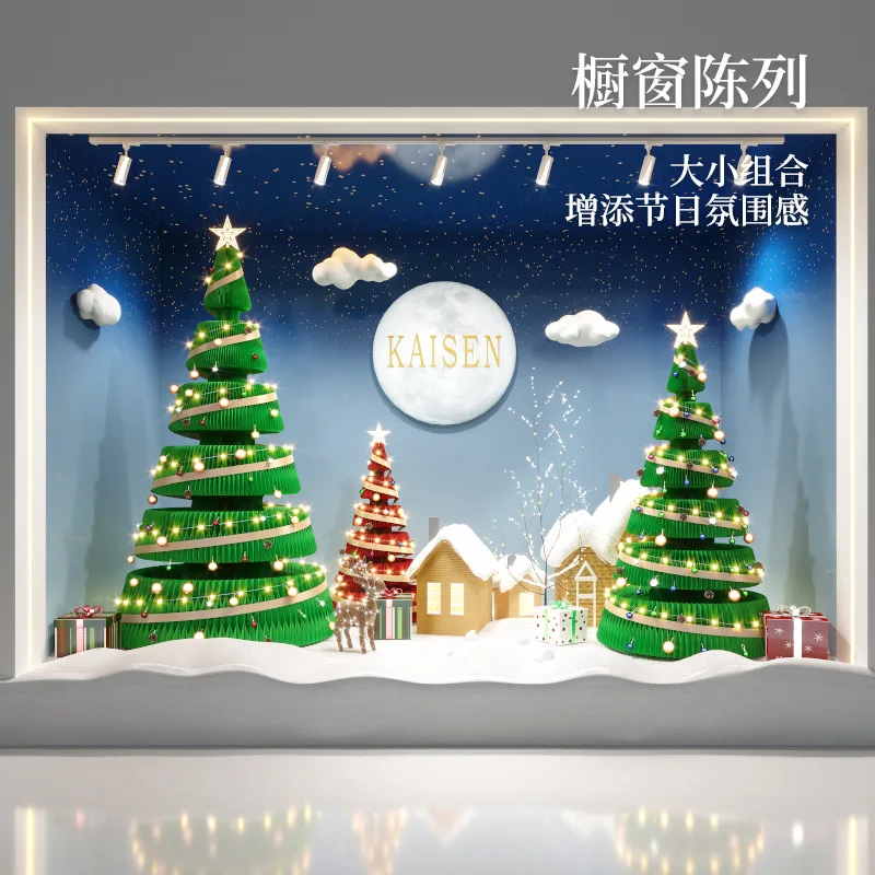 Decoration of New Year's creative tree large live clothing hotel shopping mall festival ornament