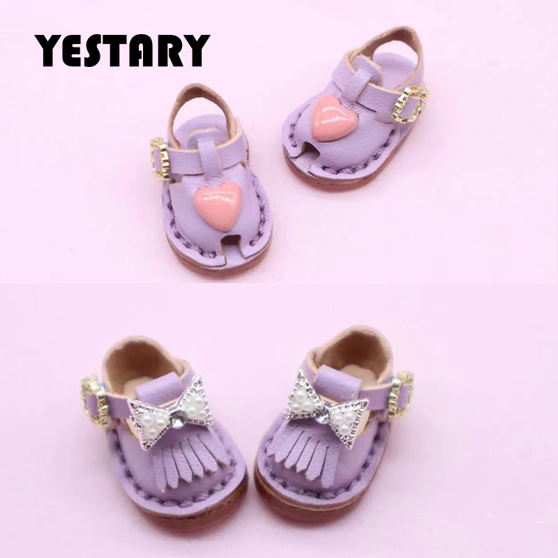 

YESTARY NEW BJD Doll Shoes For Ob11 GSC YMY Molly Dolls Body Doll Accessories Clothing MINI Leather Sandals For 2.4cm Size Foot