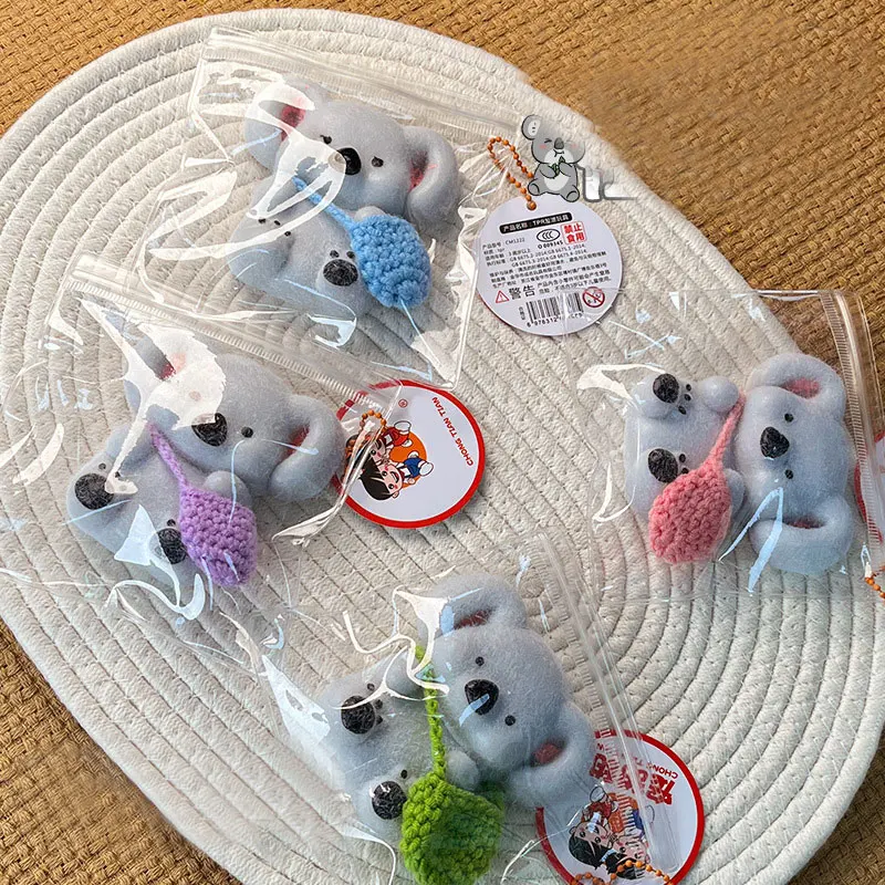 Kawaii Koala zabawka do ściskania powolne odbijanie zabawki Fidget zabawki ręcznie robione silikonowe Stress Relief gniotka zabawki zabawki sensoryczne