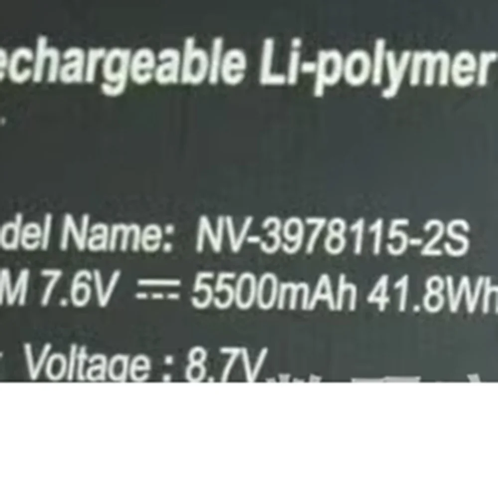 45121212P 7.6V/5500mAh/41.8Wh New Laptop Battery For GWTC116-2BL 3978115 3978115-2S 45121212 NV-3978115 NV-3978115-2S