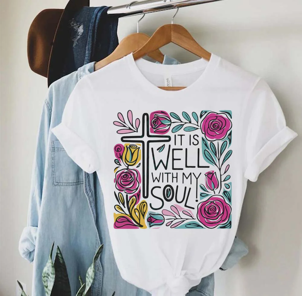 Street Ladies Printed Fashionable Casual 90s T-Shirt Clothing Printed Short Sleeved Pattern Summer Regular Top Trendy T-Shirt