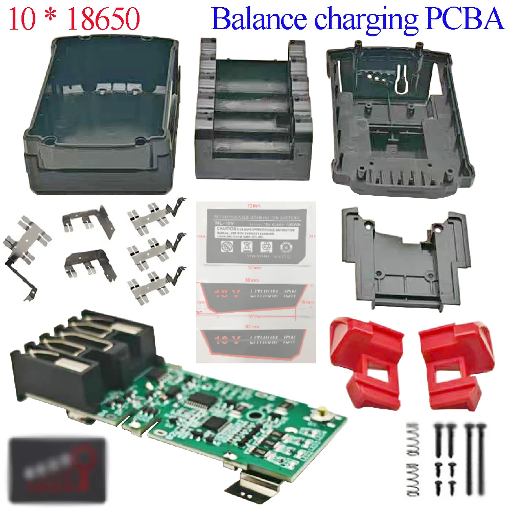 For M18 Lithium Ion Battery Case BMS Balance Charging Protection Circuit Board PCB Sticker For Milwaukee 18V Shell Box Housings